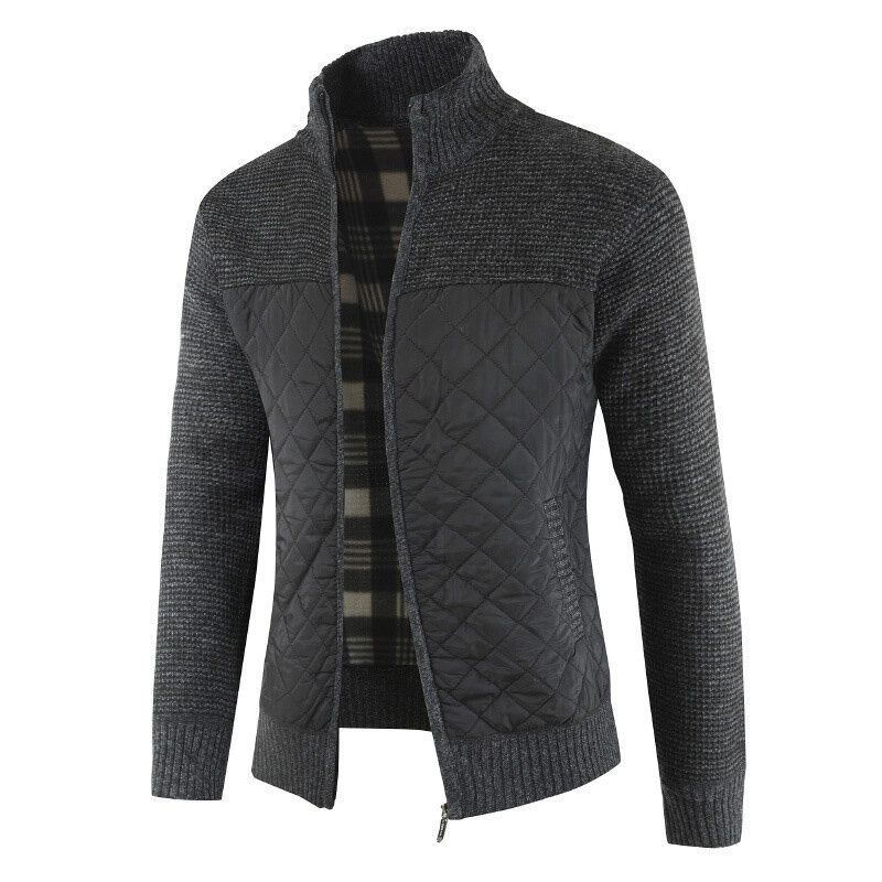 Abrigos De Punto De Costura Gruesa De Lana Informal De Invierno Para Hombre Chaqueta Cálida Con Cuello Alto