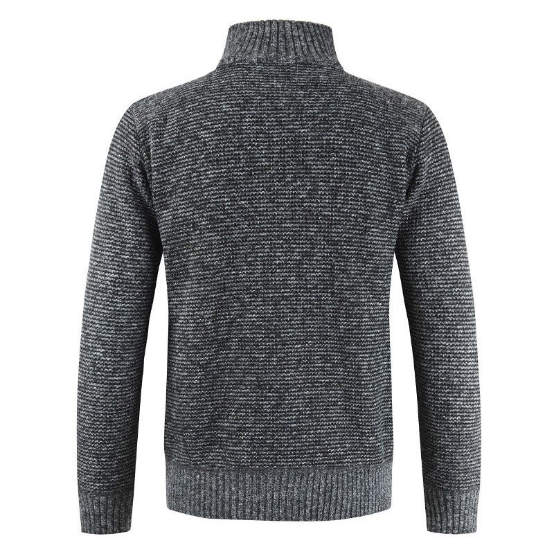 Abrigos De Punto De Costura Gruesa De Lana Informal De Invierno Para Hombre Chaqueta Cálida Con Cuello Alto