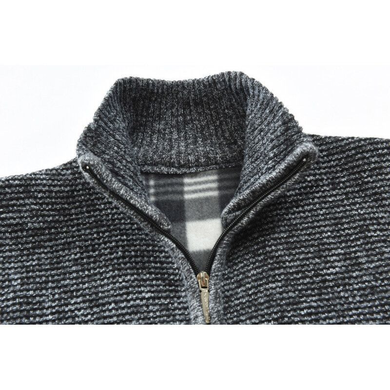 Abrigos De Punto De Costura Gruesa De Lana Informal De Invierno Para Hombre Chaqueta Cálida Con Cuello Alto