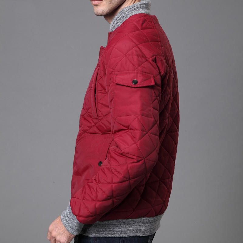 Chaqueta Acolchada Con Cremallera Cómoda Informal Para Hombre