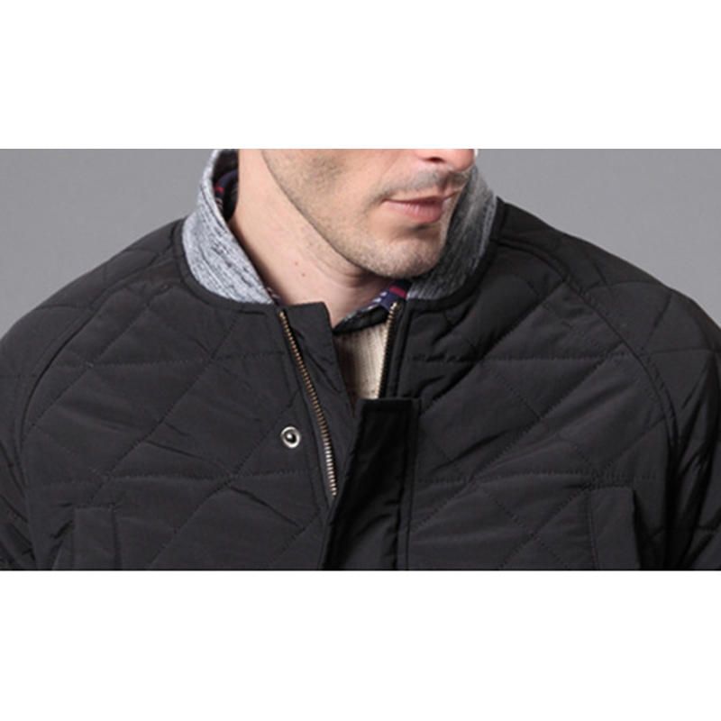 Chaqueta Acolchada Con Cremallera Cómoda Informal Para Hombre