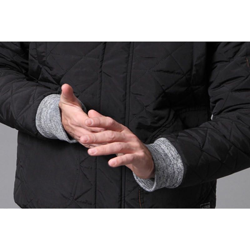 Chaqueta Acolchada Con Cremallera Cómoda Informal Para Hombre