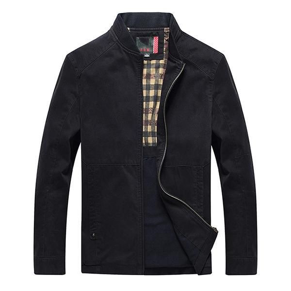 Chaqueta De Algodón Con Cuello Alto Informal De Primavera Y Otoño Para Hombre