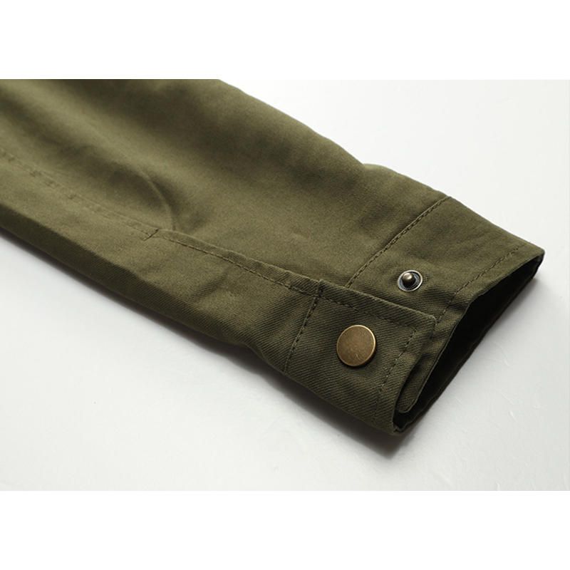 Chaqueta De Algodón Para Hombre Con Capucha Y Múltiples Bolsillos Estilo Militar