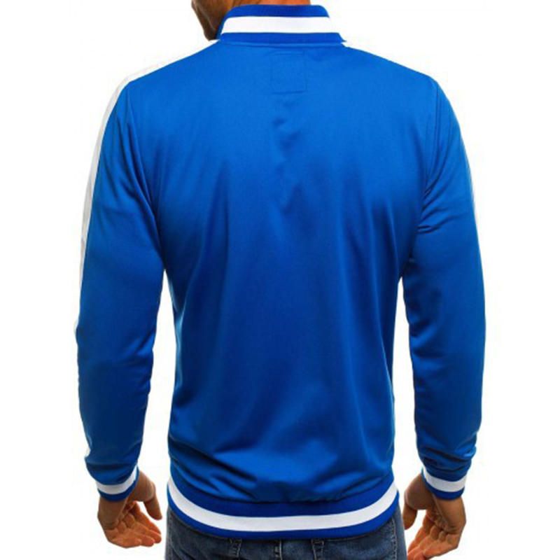 Chaqueta De Béisbol De Algodón A Rayas Con Estilo Informal Para Hombre