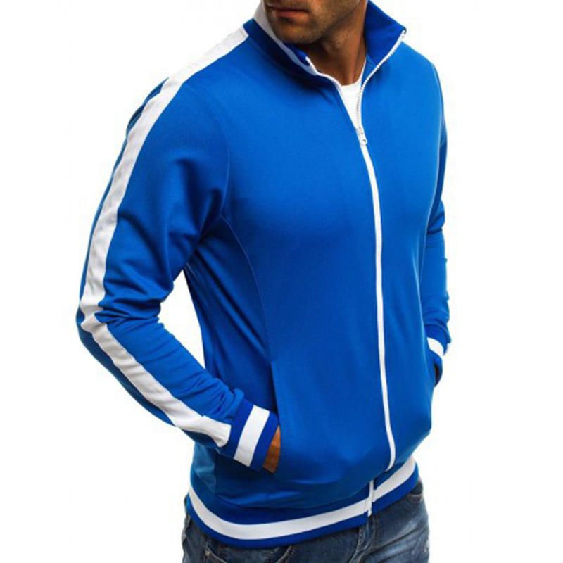 Chaqueta De Béisbol De Algodón A Rayas Con Estilo Informal Para Hombre