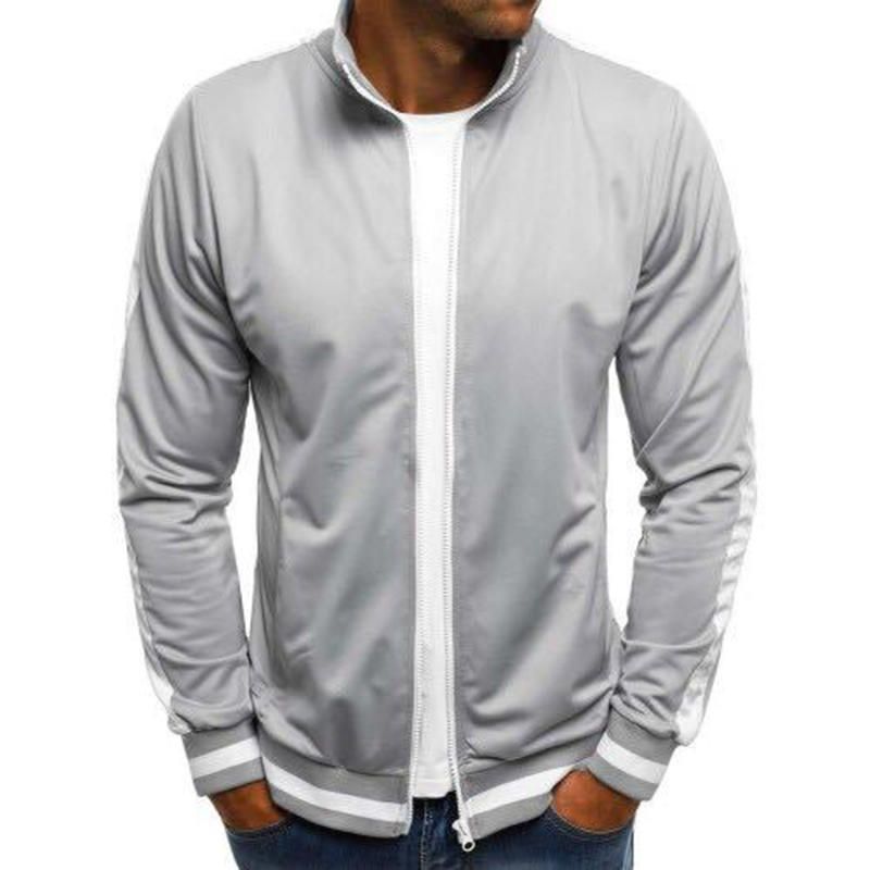 Chaqueta De Béisbol De Algodón A Rayas Con Estilo Informal Para Hombre