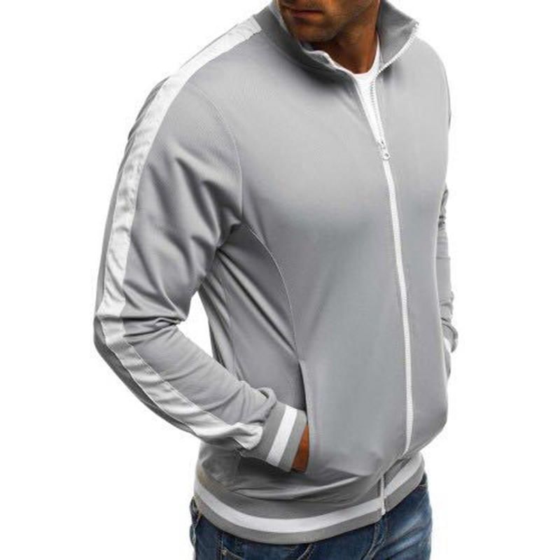 Chaqueta De Béisbol De Algodón A Rayas Con Estilo Informal Para Hombre