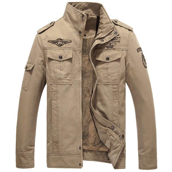 Chaqueta Bomber De Algodón Militar Verde Amry De Invierno Para Hombre S-4xl