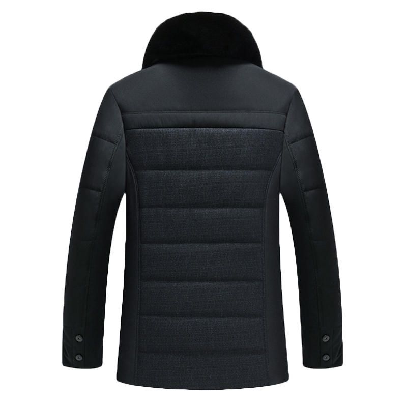 Chaqueta De Botones De Cremallera De Lana Gruesa Con Cuello De Piel Cálido De Invierno