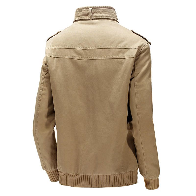 Chaqueta De Carga De Algodón Informal Estilo Militar De Otoño Invierno Para