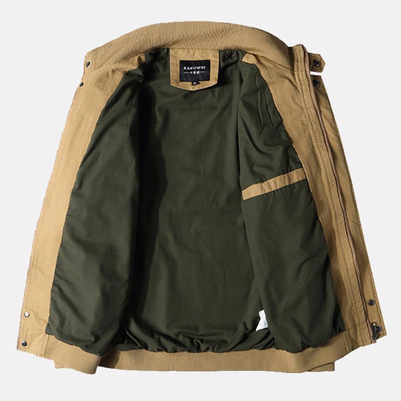 Chaqueta Cargo De Algodón Con Charreteras Militares De Talla Grande Para Hombre