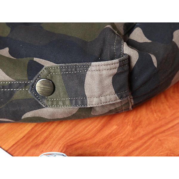 Chaqueta De Charretera Para Exteriores De Algodón Militar Con Estampado De Camuflaje Para Hombre