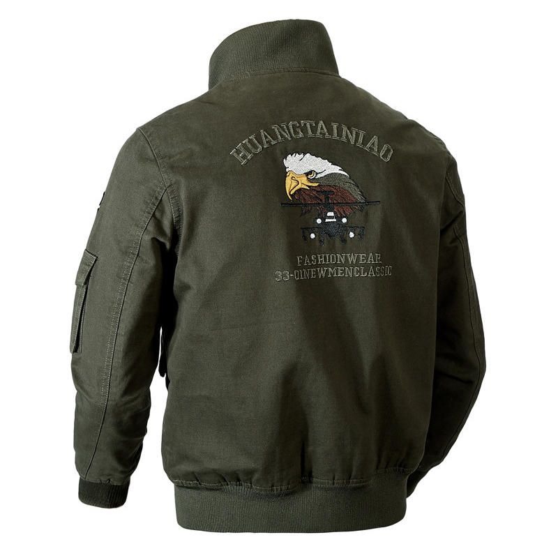 Chaqueta De Color Con Soporte De Charretera Militar Al Aire Libre Con Bordado Para Hombre