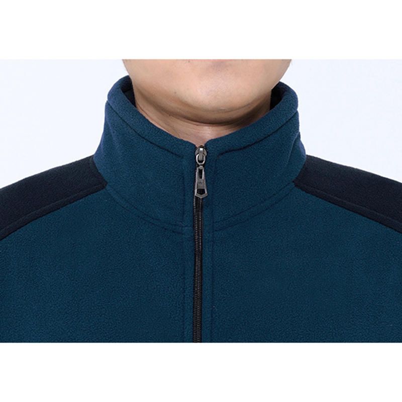 Chaqueta Con Bordado De Color En Contraste Para Exteriores De Forro Polar Para Hombre