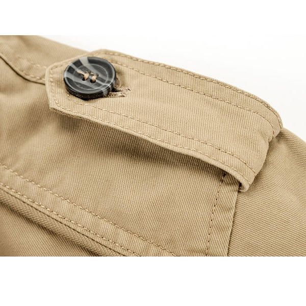 Chaqueta Con Capucha Gruesa De Lana Cálida De Invierno Para Hombre Abrigo De Color Sólido Militar Al Aire Libre