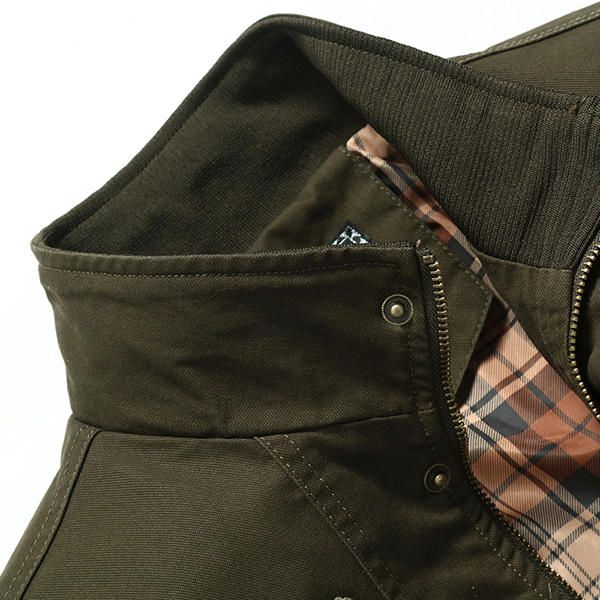 Chaqueta Con Cremallera De Cuello Alto De Algodón Informal De Carga Militar De Otoño Invierno Para Hombre