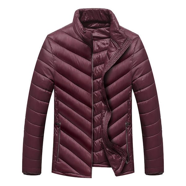 Chaqueta De Cuello Alto Informal De Moda Ajustada Y Ligera Para Hombre