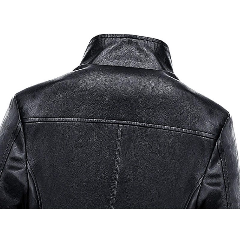 Chaqueta De Cuello Alto Para Hombre Informal De Mediana Duración Gruesa Cálida