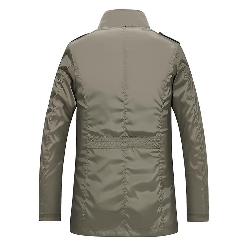 Chaqueta De Cuello Alto Repelente Al Agua A Prueba De Viento Para Hombre Col Sólido