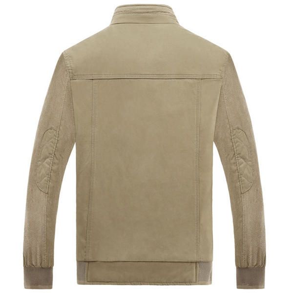 Chaqueta De Cuello Alto De Terciopelo Cálido Grueso De Invierno Para Hombre