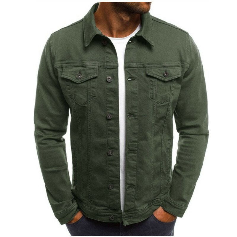 Chaqueta Estilo Cargo Informal Con Múltiples Bolsillos De Moda Para Hombre