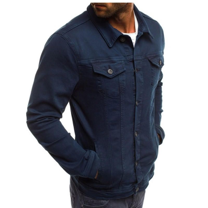 Chaqueta Estilo Cargo Informal Con Múltiples Bolsillos De Moda Para Hombre