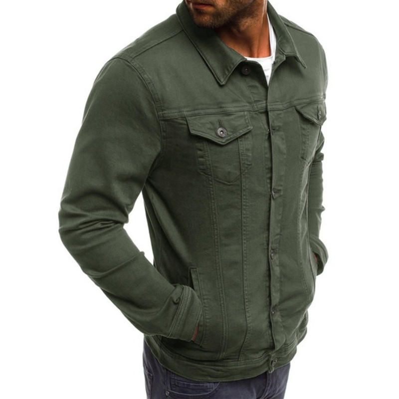 Chaqueta Estilo Cargo Informal Con Múltiples Bolsillos De Moda Para Hombre