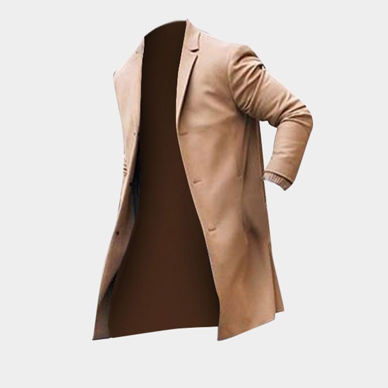 Chaqueta De Gabardina De Gran Tamaño De Longitud Media Para Hombre