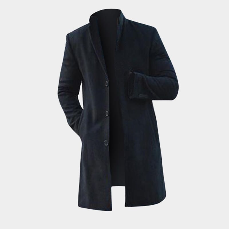 Chaqueta De Gabardina De Gran Tamaño De Longitud Media Para Hombre