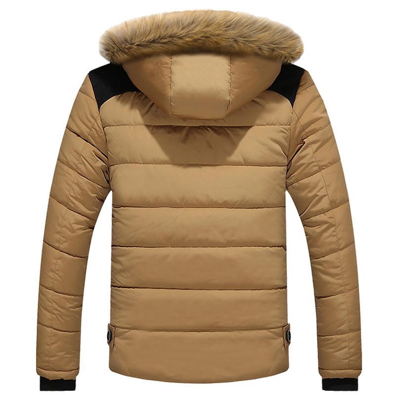 Chaqueta De Gran Tamaño De Empalme Desmontable Con Capucha De Invierno Gruesa Para Hombre