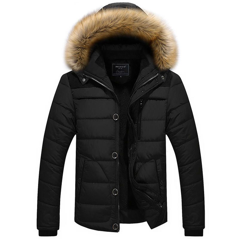 Chaqueta De Gran Tamaño De Empalme Desmontable Con Capucha De Invierno Gruesa Para Hombre