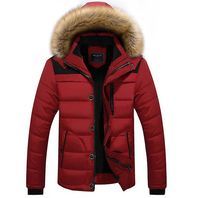 Chaqueta De Gran Tamaño De Empalme Desmontable Con Capucha De Invierno Gruesa Para Hombre