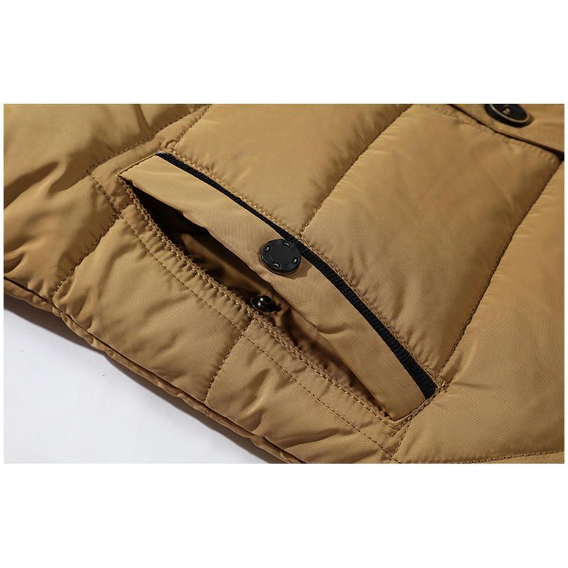 Chaqueta De Gran Tamaño De Empalme Desmontable Con Capucha De Invierno Gruesa Para Hombre