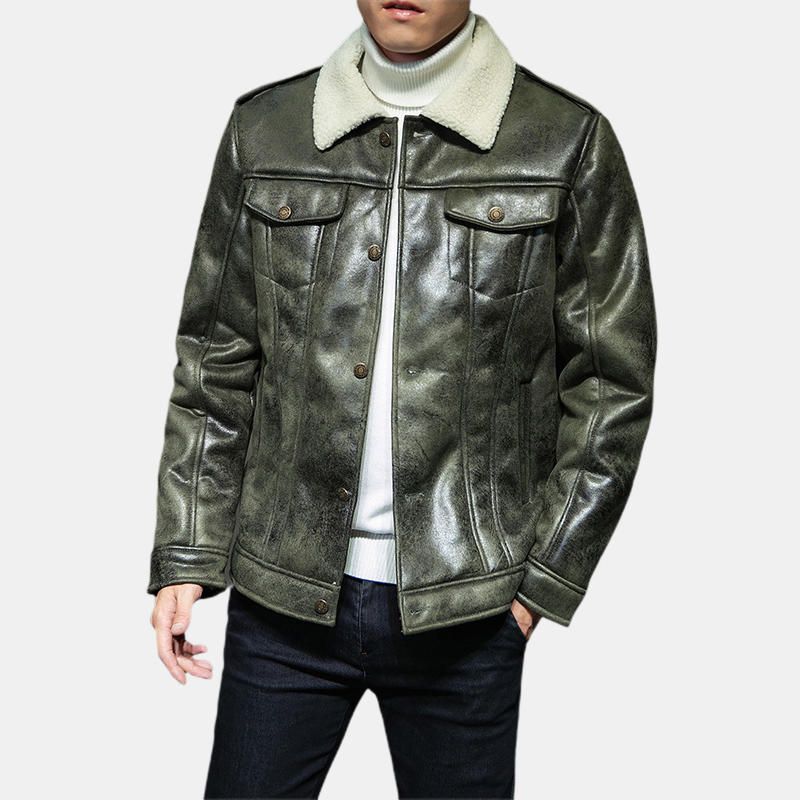 Chaqueta Gruesa De Lana Bereber De Moda Para Hombre Abrigos Casuales