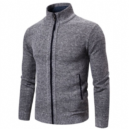 Chaqueta Informal Con Cuello Alto Y Cremallera De Moda Para Hombre