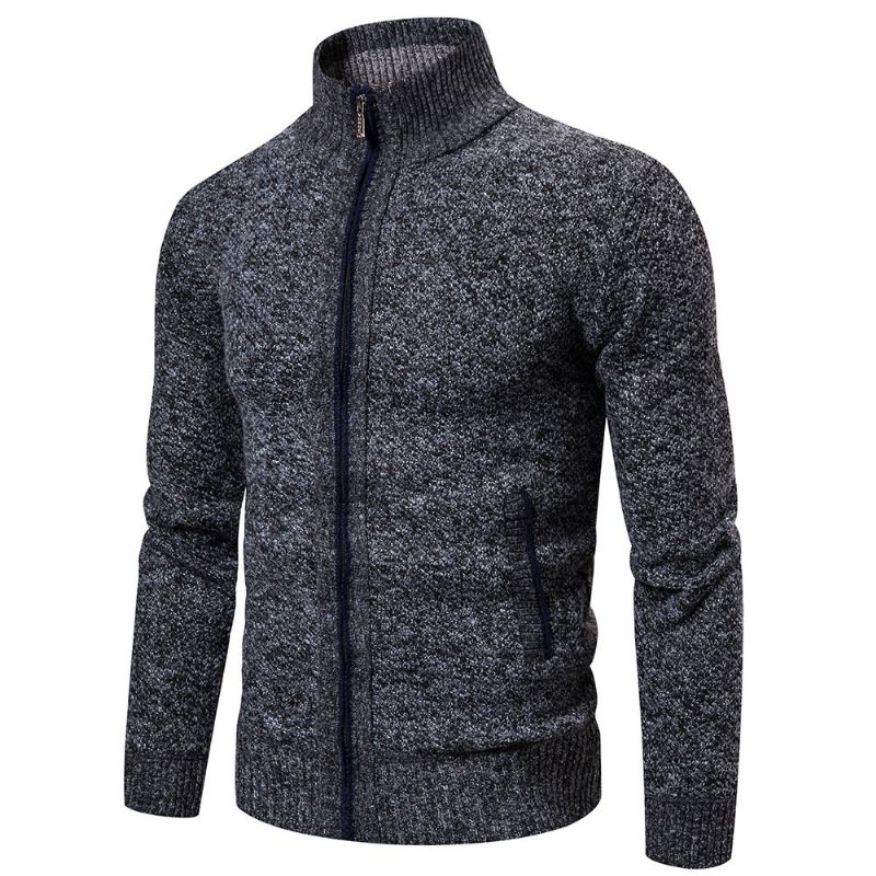 Chaqueta Informal Con Cuello Alto Y Cremallera De Moda Para Hombre