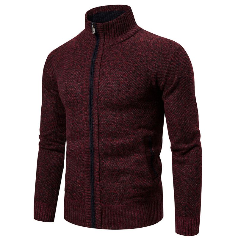 Chaqueta Informal Con Cuello Alto Y Cremallera De Moda Para Hombre