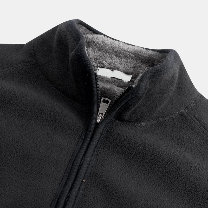 Chaqueta Informal Gruesa De Un Solo Pecho Con Cremallera Y Cuello Alto De Invierno Para Hombre