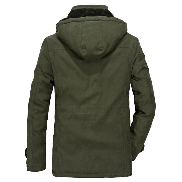 Chaqueta De Invierno Desmontable Con Capucha Gruesa Y Cálida De Gran Tamaño Para Hombre Abrigo De Trabajo De Invierno