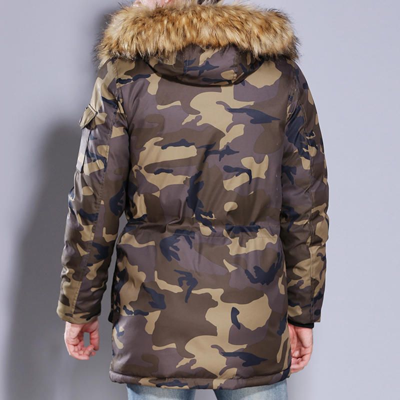 Chaqueta De Invierno Estilo Militar Acolchada De Algodón De Camuflaje Para Hombre