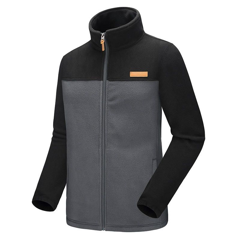 Chaqueta Para Exteriores Con Cuello Alto A Prueba De Viento Y Forro Polar Para Hombre