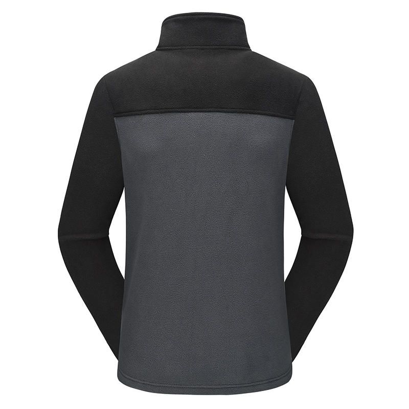 Chaqueta Para Exteriores Con Cuello Alto A Prueba De Viento Y Forro Polar Para Hombre