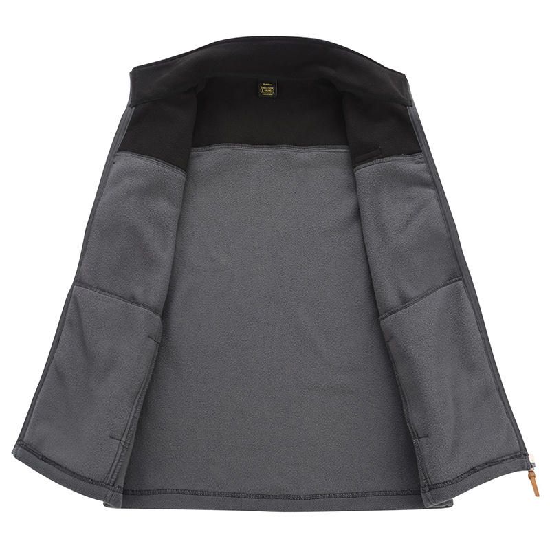 Chaqueta Para Exteriores Con Cuello Alto A Prueba De Viento Y Forro Polar Para Hombre