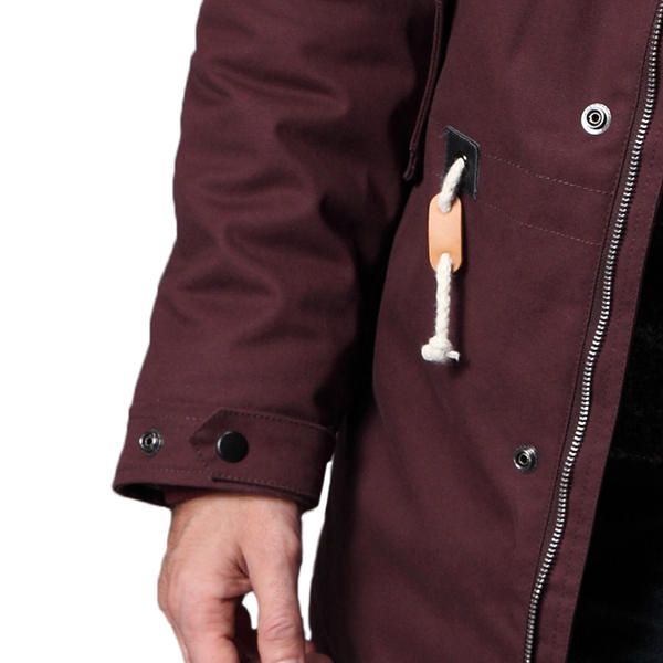 Chaqueta Parka Con Capucha De Medio Largo Acolchado De Algodón Cálido Y Grueso Para Hombre De Invierno Más