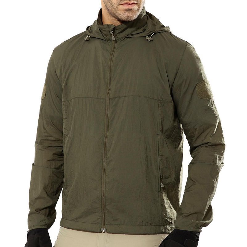 Chaqueta De Piel Al Aire Libre De Piel Táctica Para Hombre Viento Fino Y Ligero