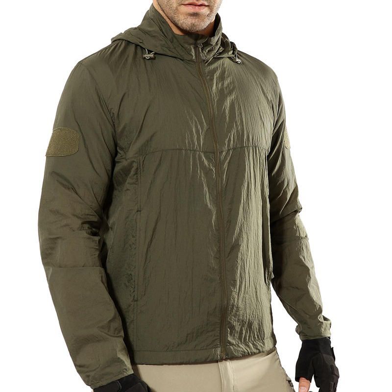 Chaqueta De Piel Al Aire Libre De Piel Táctica Para Hombre Viento Fino Y Ligero