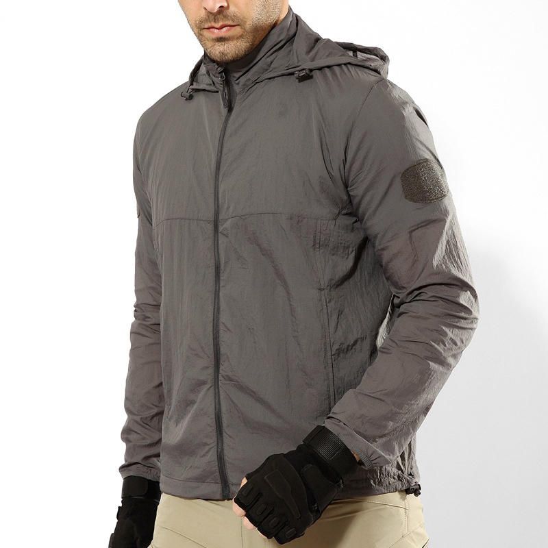 Chaqueta De Piel Al Aire Libre De Piel Táctica Para Hombre Viento Fino Y Ligero