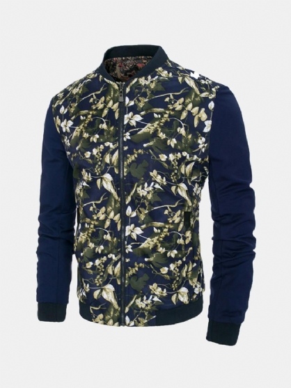 Chaqueta De Primavera Con Cuello Alto Y Cremallera Para Hombre