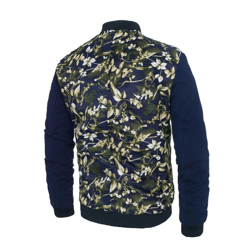 Chaqueta De Primavera Con Cuello Alto Y Cremallera Para Hombre